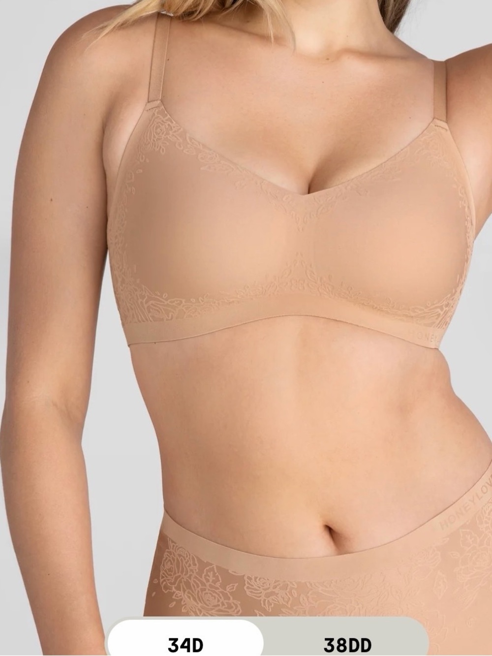 Honeylove Silhouette roses bra